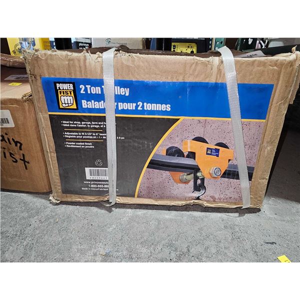 Power Fist 2 Ton Manual Hand Push Trolley