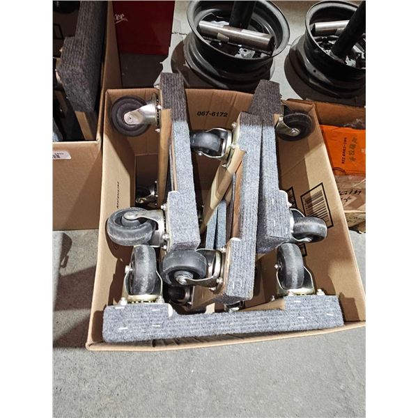 Lot of 4 Bozeman 500 Lb Wooden Platform Dollys