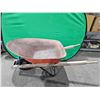 Image 1 : Single Wheel Steel Wheelbarrow - Orange