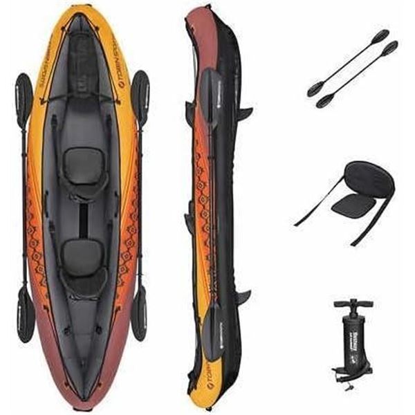 Tobin Sports Wavebreak Inflatable 2-Person Kayak - Complete with Pump and Patch kit