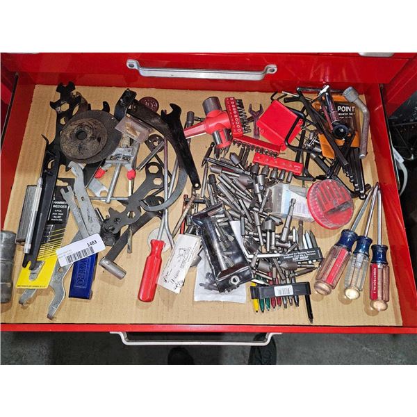 Lot of Assorted Screw Drivers, Driver Bits & Hand Tools