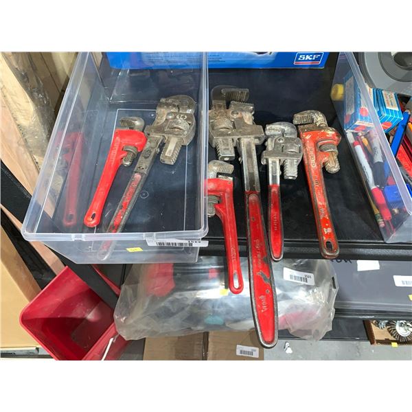 Lot of Assorted Pipe Wrenches