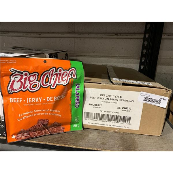 Big Chief Beef Jerky Jalapeno Flavor 24 x 80g