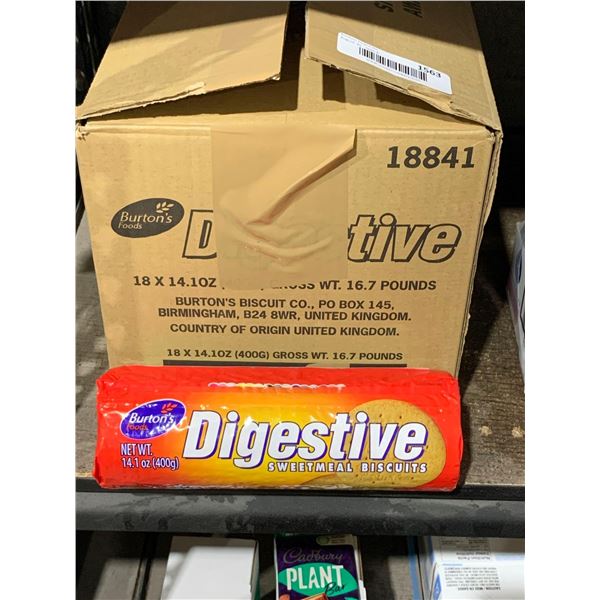 Burtons Digestive Sweetmeal Biscuits 18 x 400g