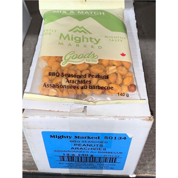 Mighty Marked BBQ Seasoned Peanuts 12 x 140g