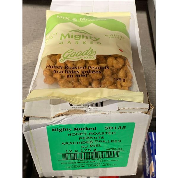 Mighty Marked Honey Roasted Peanuts 12 x 125g