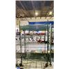 Image 1 : 3 TIER METAL ROLLING RACK WITH EXTRA SHELVES