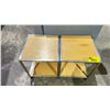 Image 2 : 2 2 TIER METAL & WOOD SIDE TABLES 15" X 15" X 18"