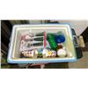 Image 2 : COLEMAN COOLER WITH ASSORTED CONTENTS INCLUDING; FLATWARE, NAPKINS & MORE