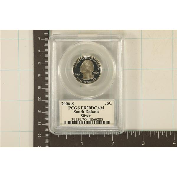 2006-S SILVER SOUTH DAKOTA QUARTER PCGS PR70