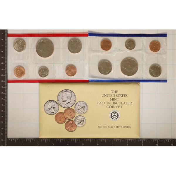 1990 US MINT SET (UNC) P/D (WITH ENVELOPE)