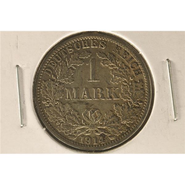 1914-A GERMAN SILVER 1 MARK .1606 OZ. ASW
