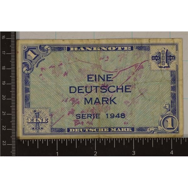 1948 GERMAN ONE DEUTSCHE MARK MILITARY PAYMENT
