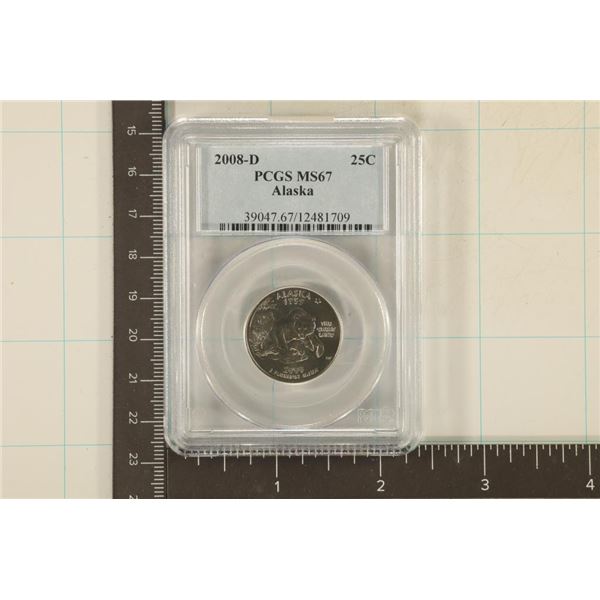 2008-D ALASKA US QUARTER PCGS MS67