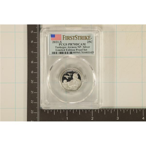 2021-S SILVER TUSKEGEE AIRMEN N.P. QUARTER PCGS
