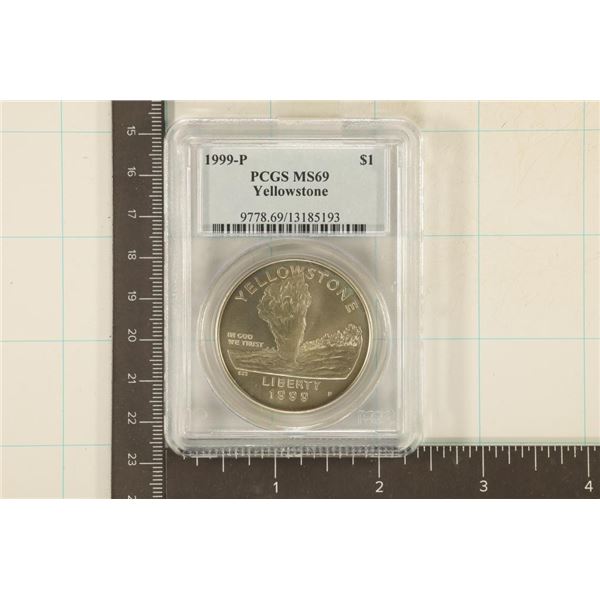 1999-P US YELLOWSTONE SILVER DOLLAR PCGS MS69