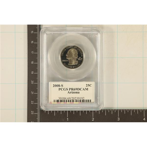2008-S ARIZONA QUARTER PCGS PR69 DCAM
