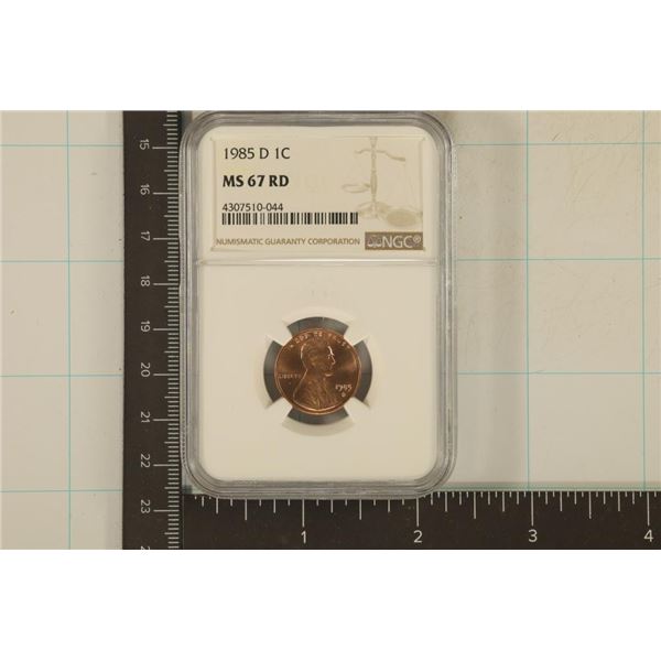 1985-D LINCOLN CENT NGC MS67RD