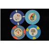 Image 2 : 4-$1 PLASTIC CASINO GAMING CHIPS MIRAGE, HILTON,