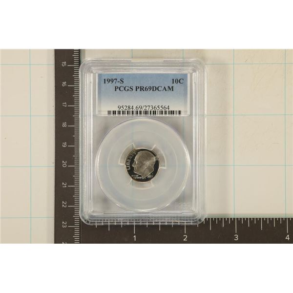 1997-S ROOSEVELT DIME PCGS PR69 DCAM