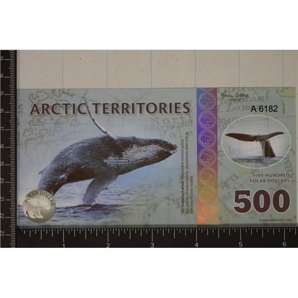 2017 ARCTIC TERRITORIES 500 POLAR DOLLARS CU