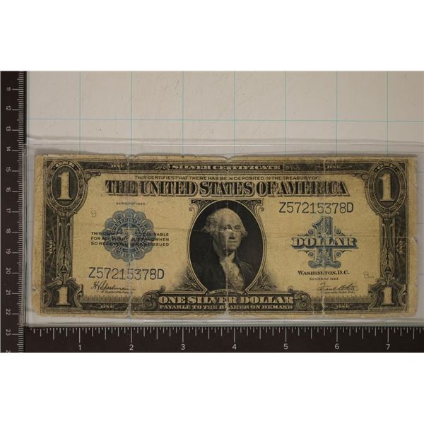 1923 US LARGE SIZE $1 SILVER CERTIFICATE BLUE SEAL