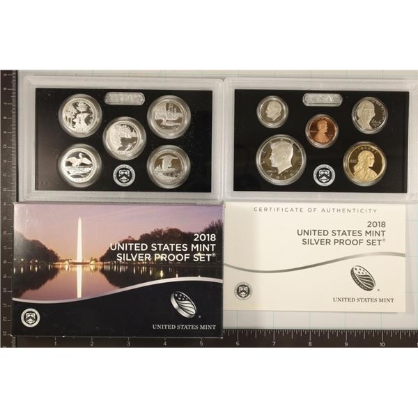2018 US SILVER PROOF SET (WITH BOX) & WITH CERT.