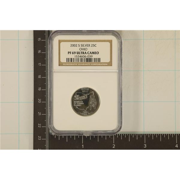 2002-S SILVER OHIO QUARTER NGC PF69 ULTRA CAMEO