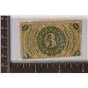 Image 2 : 1863 US THREE CENT FRACTIONAL CURRENCY