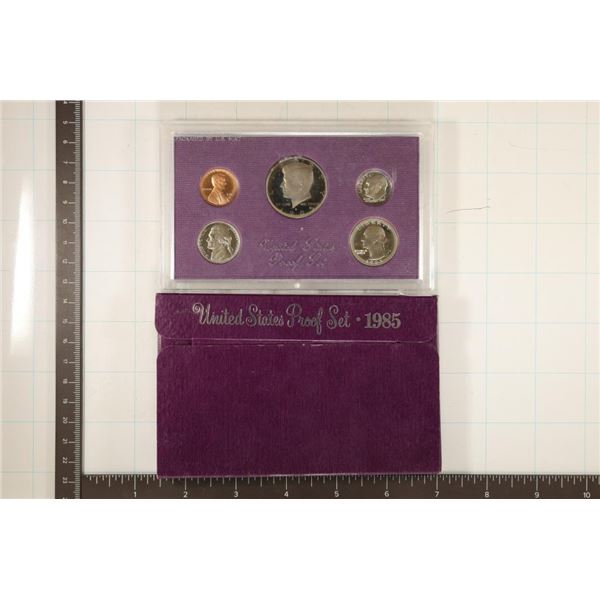1985 US PROOF SET (WITH BOX) & WITH CERTIFICATE