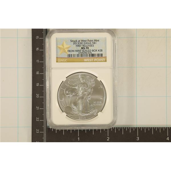 2013 (W) AMERICAN SILVER EAGLE NGC MS70 1ST