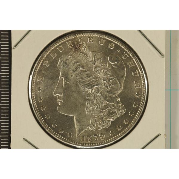 1879-S MORGAN SILVER DOLLAR UNC WITH TONING SPOTS