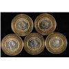 Image 2 : SET OF 5-CASINO $10 SILVER TOKENS (UNC), CAESARS