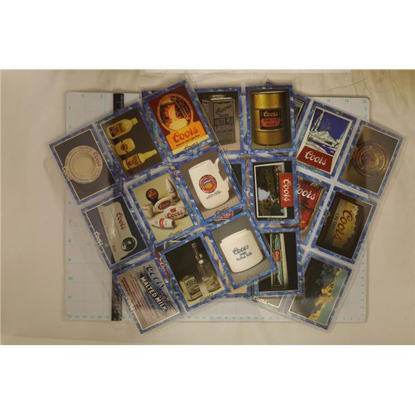 27  COORS BEER COLLECTORS CARDS ALL IN UNC