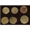 Image 1 : 6 SILVER DIME SIZED OTTOMAN EMPIRE PARA COINS: