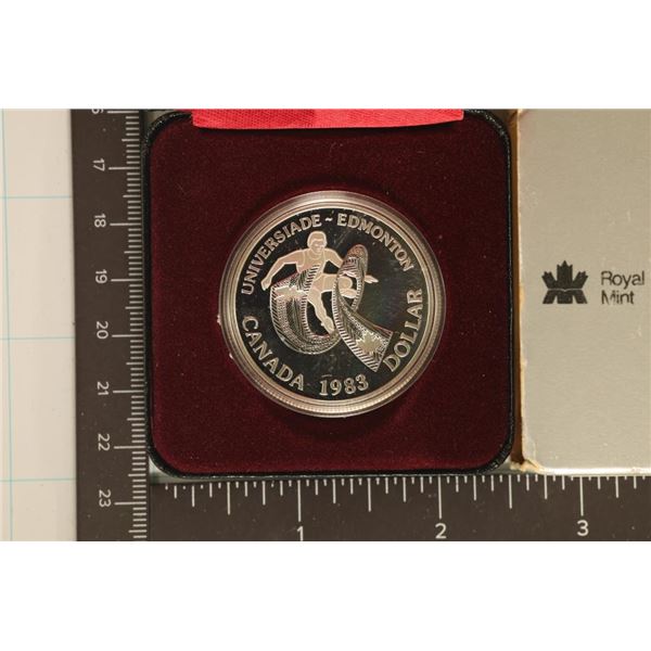 1983 CANADA EDMONTON SILVER DOLLAR .3750 OZ. ASW