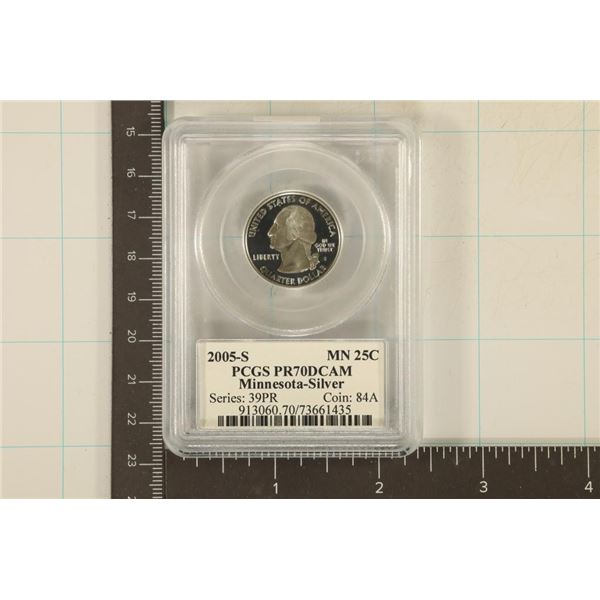 2005-S SILVER MINNESOTA QUARTER PCGS PR70 DCAM