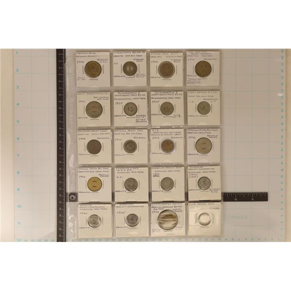 20 TRANSPORTATION TOKENS: TRIBOROUGH BRIDGE,