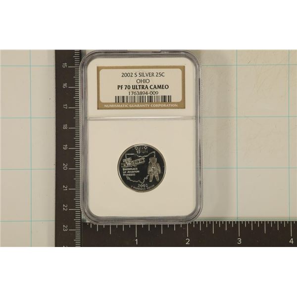 2002-S SILVER OHIO QUARTER NGC PF70 ULTRA CAMEO