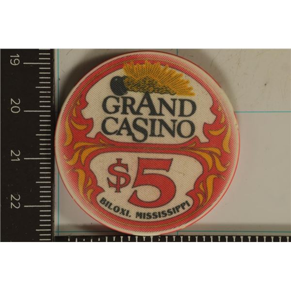 $5 GRAND CASINO CHIO BILOXI, MISSISSIPPI