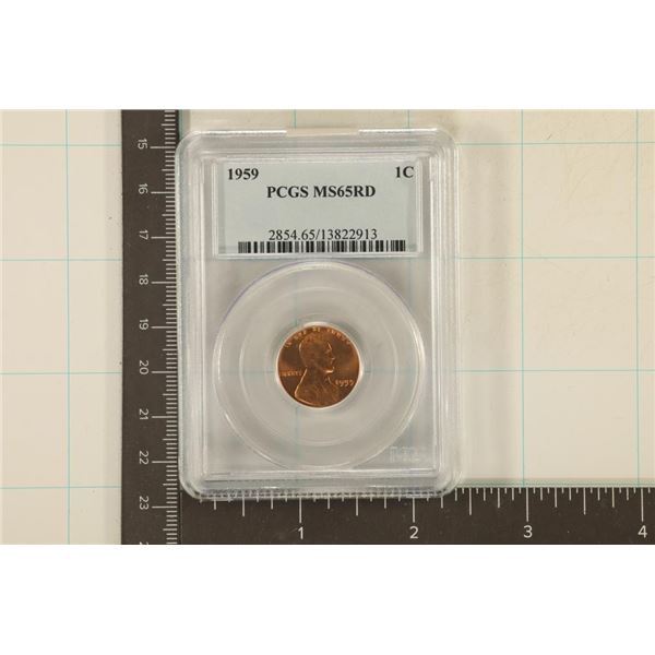 1959 LINCOLN CENT PCGS MS65RD