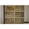 6-GERMAN BILLS: 5-1917 FIVE MARKS & 1-1914 FIVE