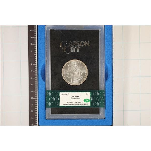 1884 -CC GSA MORGAN SILVER DOLLAR (UNC) CAC MS62
