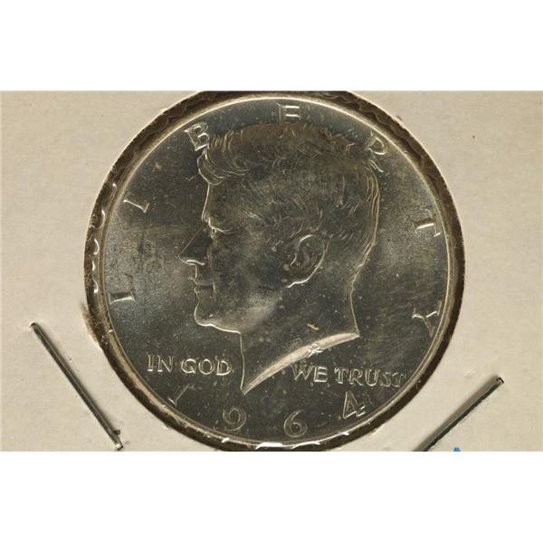 1964 90% SILVER KENNEDY HALF DOLLAR UNC