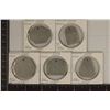 Image 1 : 5 BELGIAN CONGO HEAD TAX TOKENS SIMILAR TO US