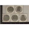Image 2 : 5 BELGIAN CONGO HEAD TAX TOKENS SIMILAR TO US