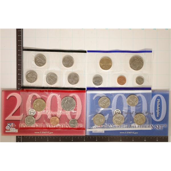 2000 US MINT SET (UNC) P/D (WITH ENVELOPE)