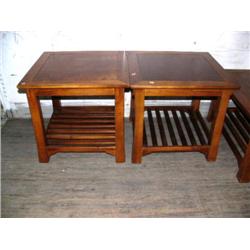 Pair of arts and crafts style lamp tables (206)