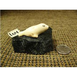Ivory seal mounted on soapstone base (2)