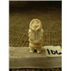 Image 2 : Lot of 2: scrimshawed walrus by Carson Sockpik and carved ivory Eskimo man (2)